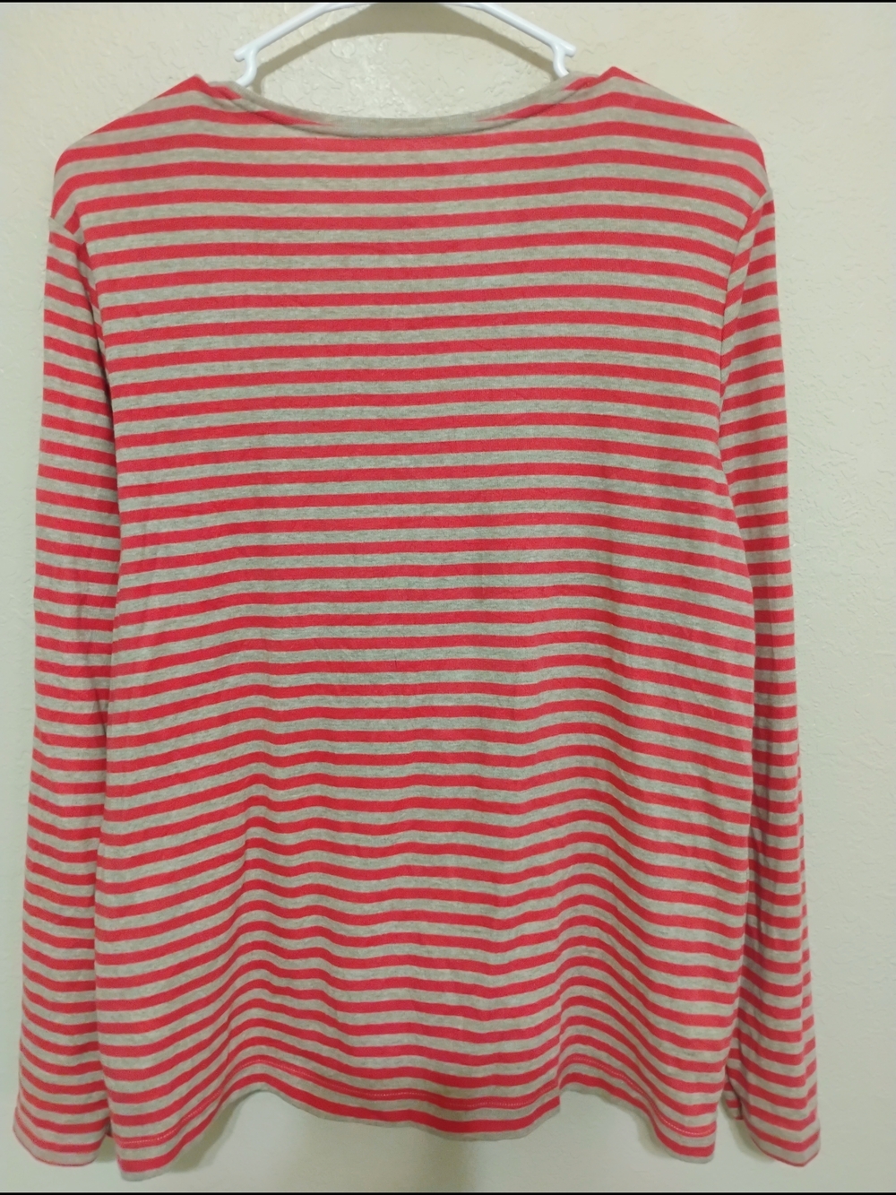 Croft & Barrow XL Pink Beige Striped Long Sleeve Crew Neck Tee - Picture 6 of 6